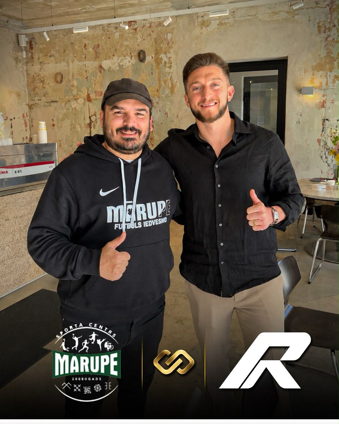Eric Friedlander meeting Marupe football leadership